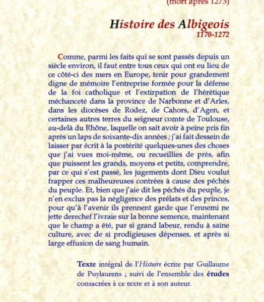 GUILLAUME DE PUYLAURENS