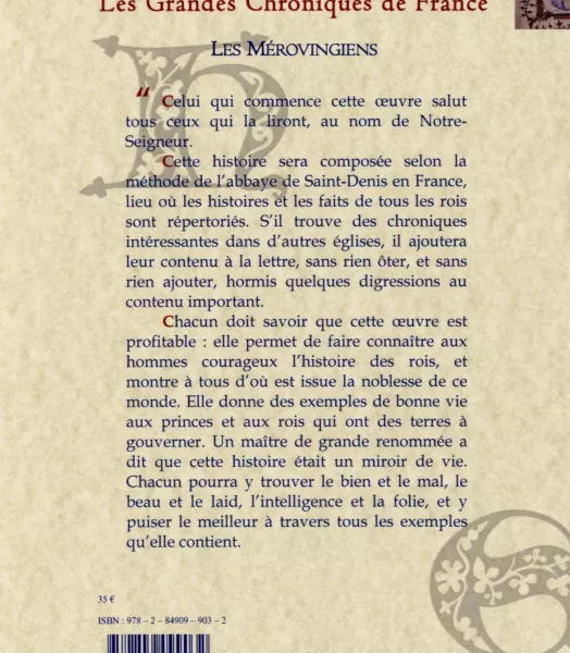 LES GRANDES CHRONIQUES DE FRANCE