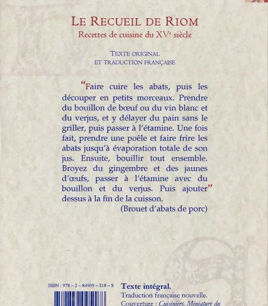 LE RECUEIL DE RIOM