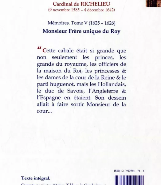 Cardinal de RICHELIEU