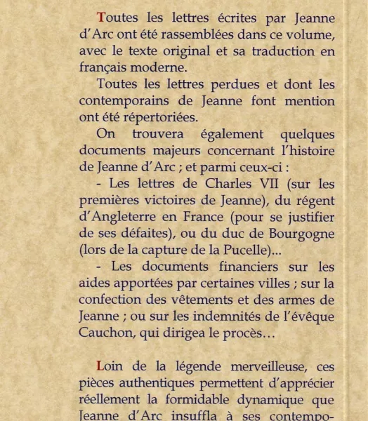 LES LETTRES DE JEANNE D'ARC